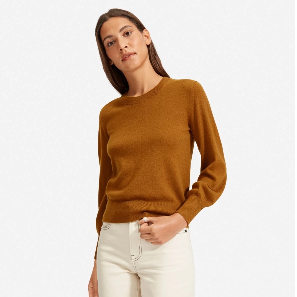 Everlane Women's Crew Neck Sweater in Mustard
